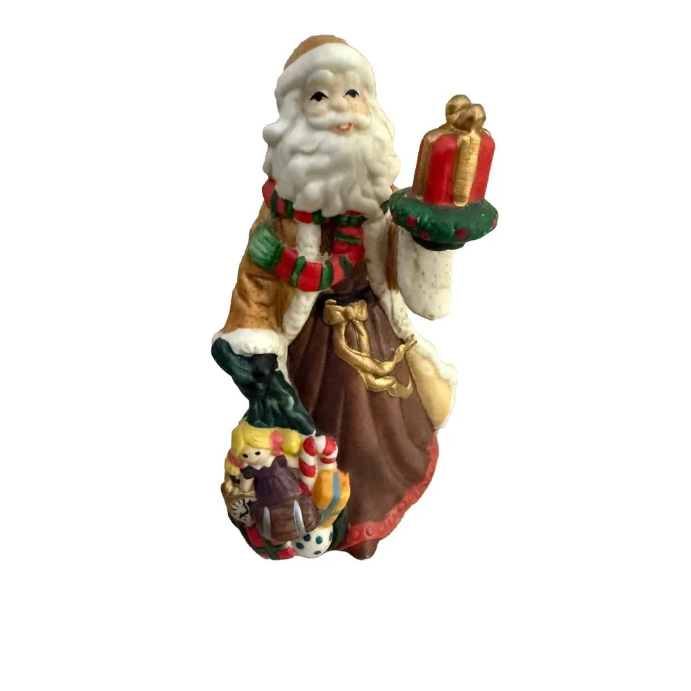Home Tends Porcelain Santa Dinner Bell 5